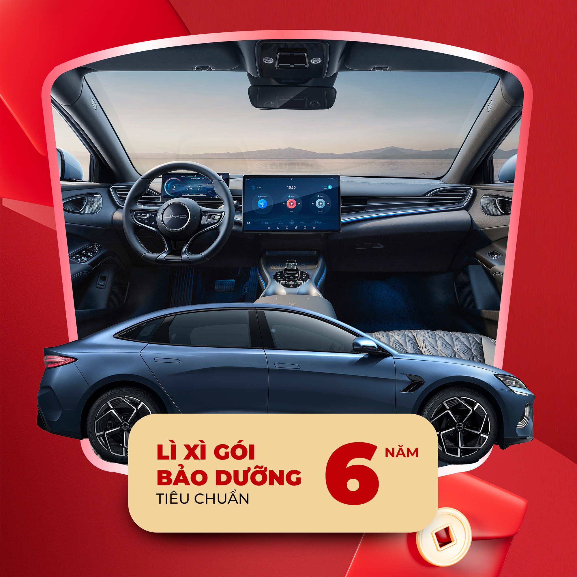 BẢO DƯỠNG MIỄN PHÍ 6 NĂM CHO XE BYD