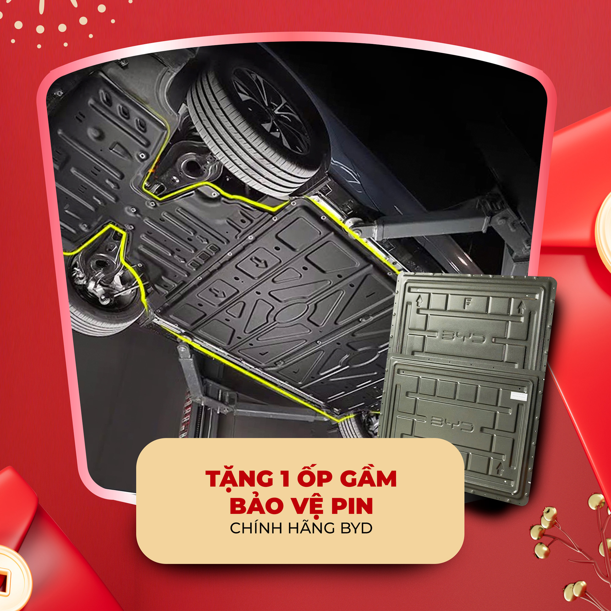 TẶNG ỐP BẢO VỆ PIN XE BYD
